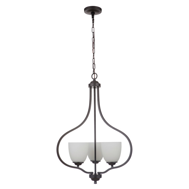 Lustre géométrique 3 lumières ombrées Yazzie, Martelée transparente, Espresso