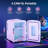 Illuminated  Mini Fridge - 4L/6-Can Portable Cooler, Perfect For Skincare, Drinks & Gaming, Ac/Dc, Pristine White.-117872974