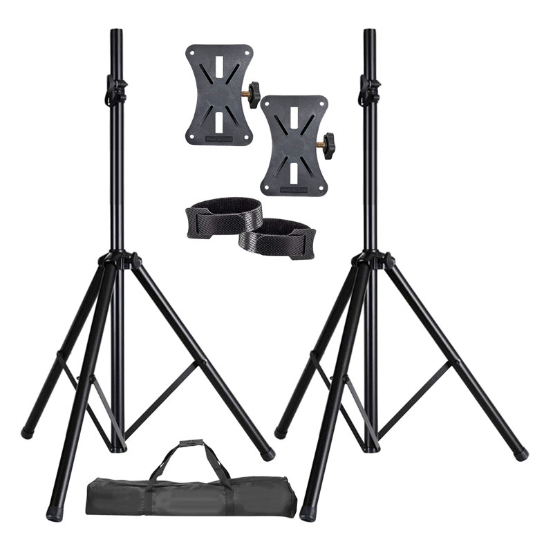 Paire de 5 supports de haut-parleurs réglables pour studio et trépied de studio de sonorisation avec insert 35 mm