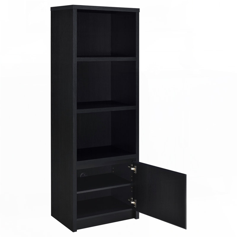 Meuble audio-vidéo noir à 3 tablettes