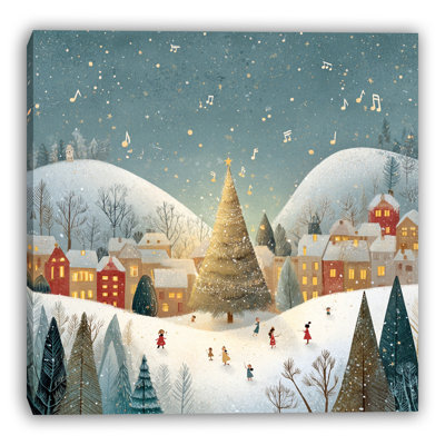 «Golden Carol Night», art mural sur toile tendue