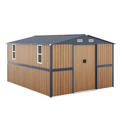 Abri de jardin polyvalent en métal avec portes de sécurité verrouillables - parfait pour le rangement dans la cour
