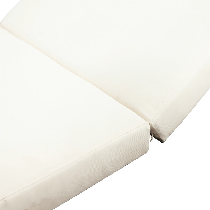 Outdoor Chaise Lounge Shoulder Support Cushion - Water-, Cream, 27.75”w X 75.45”d 3.91”h, Foam Cream Water- Arm Foam, With Hook And Loop Fasteners