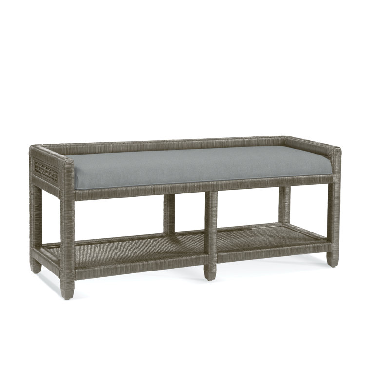 Banc de rangement en osier Glinda