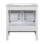 Meuble-lavabo 30 po avec fermeture en douceur, lavabo blanc, bois massif + armoire, 2 portes et 1 rangement, meuble-lavabo contemporain avec élément, lavabo en céramique, cadre, 2 portes et 1 tiroir-73295870