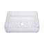 Lavabo vasque de salle de bain rectangulaire au-dessus du comptoir