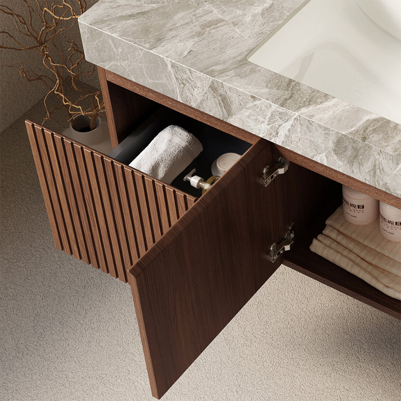 Undermounted Ceramic And Sintered Stone Countertop Basin, Light Gray
