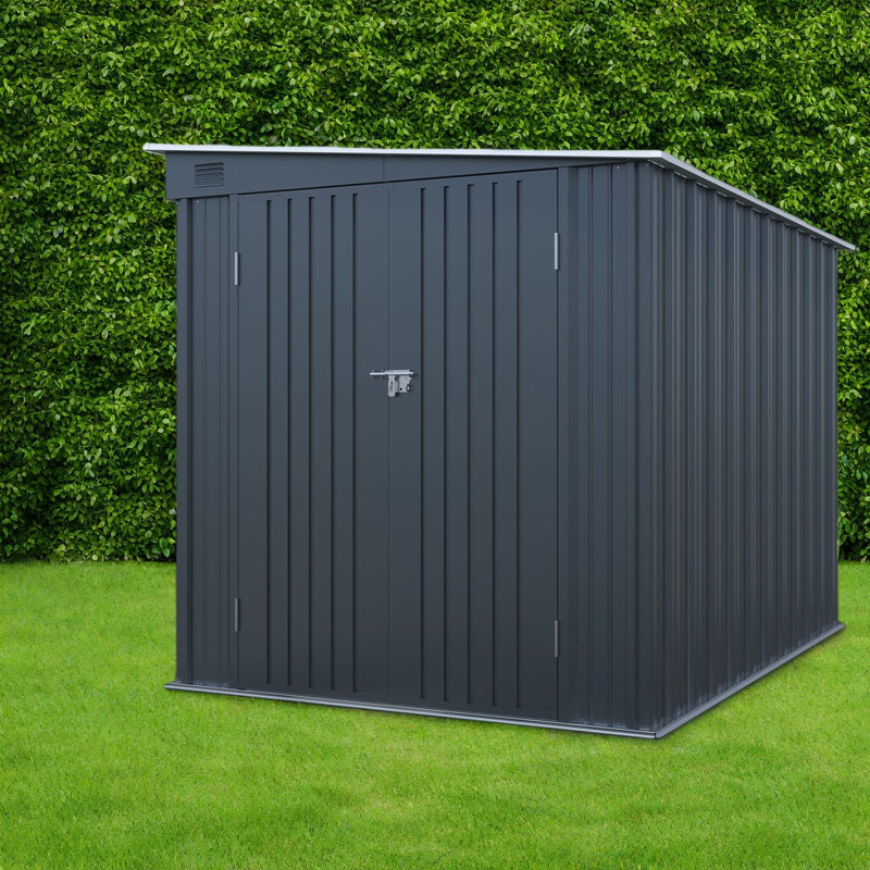 Remises en métal peu encombrantes avec portes verrouillables pour outils de jardin