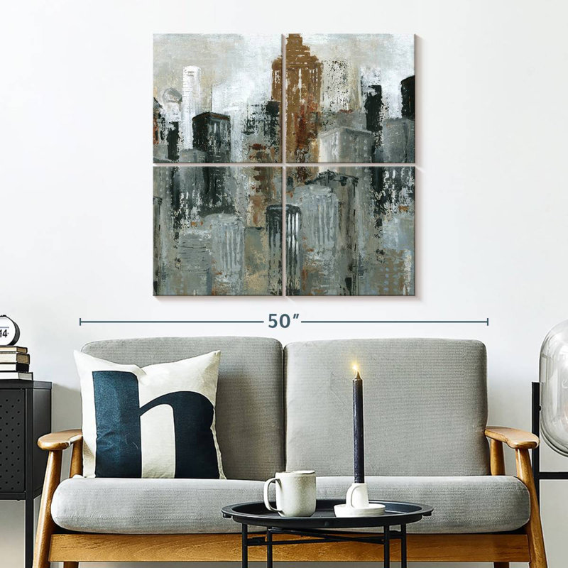Avery Intersection Painting, 32" H x 32" W