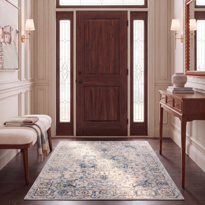 Christa Oriental Gray/Ivory Area Rug