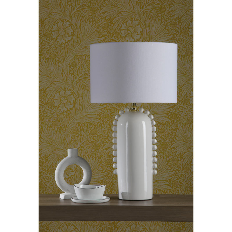 Dolce Table Lamp White Ceramic With Shade