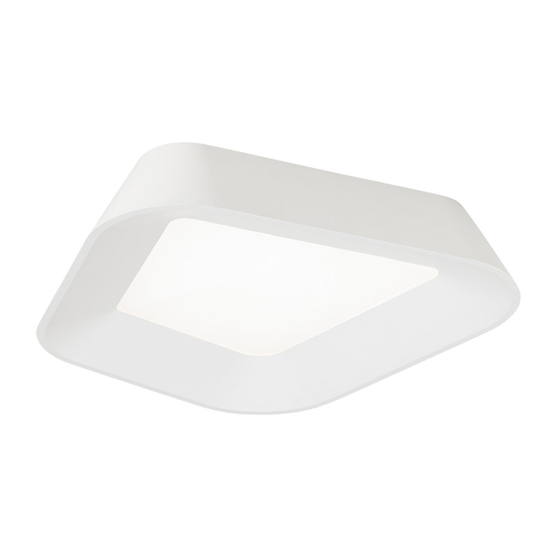 Rhonan 1 - Light LED Flush Mount, Matte White/White