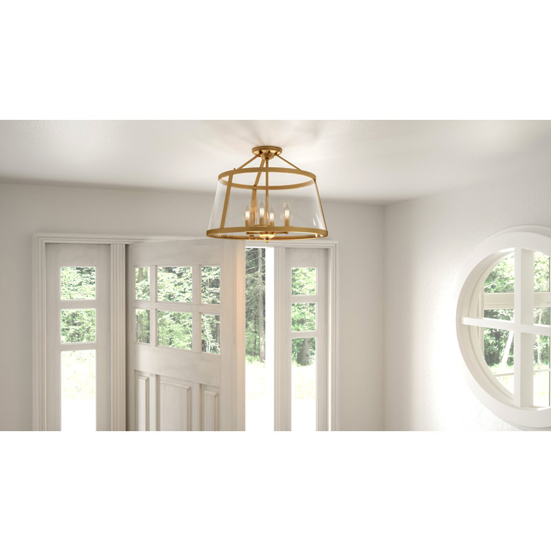 Axton Glass Semi Flush Mount