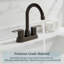 Robinet de salle de bain à centre à deux poignées à deux arches pour véhicule récréatif (ensemble de 2)-128613791