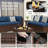 Treyshun Wicker 6-Person Sectional Conversation Sets with Cushions-1142133816-1153797341