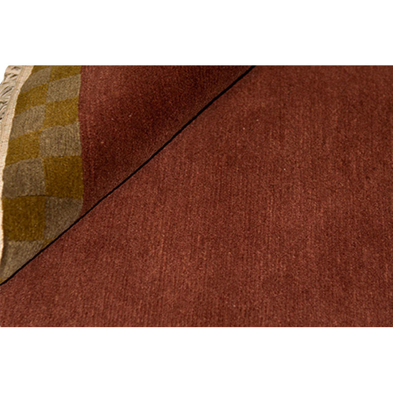 Hand-Knotted Wool Red Area Rug
