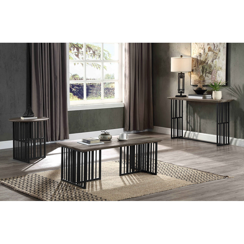 Table basse Gracie Mills, 17.83" H x 47" W x 23.62" D, Brown
