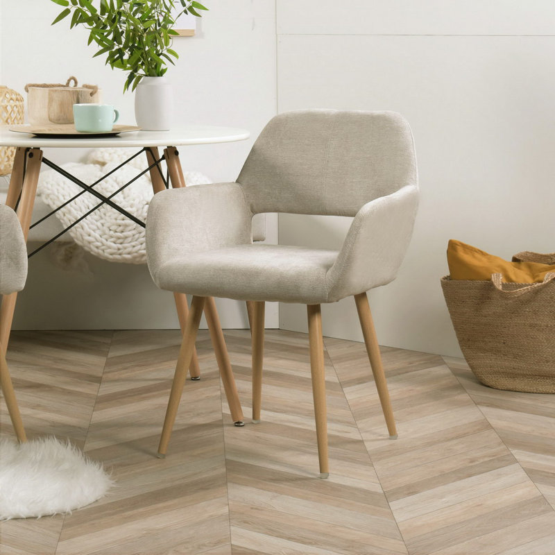 Fauteuil de 22,1 po de largeur en mélange de polyester, Mélange de polyester beige