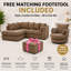 4 Seater Corduroy Sofa & Chaise-135004214