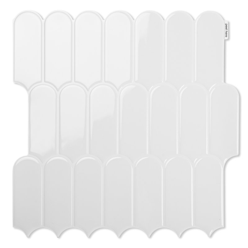 Dosseret auto-adhésif 12 po x 12 po à motif de dosseret auto-adhésif pour salle de bain, conception plus épaisse (ensemble de 10)