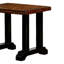 Ardella Table de bout rectangulaire en placage de bois de tabac tabac avec pieds noirs
