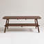 Table basse 47,24 "rectangulaire de style Mid-Century avec tablette de salon