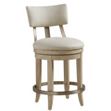 Malibu Swivel Upholstered Counter Stool with Metal Frame