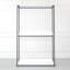 Walk-in 47 po - Métal thermolaqué, compartiment de rangement très profond, chaleur et eau, fini teinté blanc 47 po avec rangement à une tablette, tableau Scratch E0