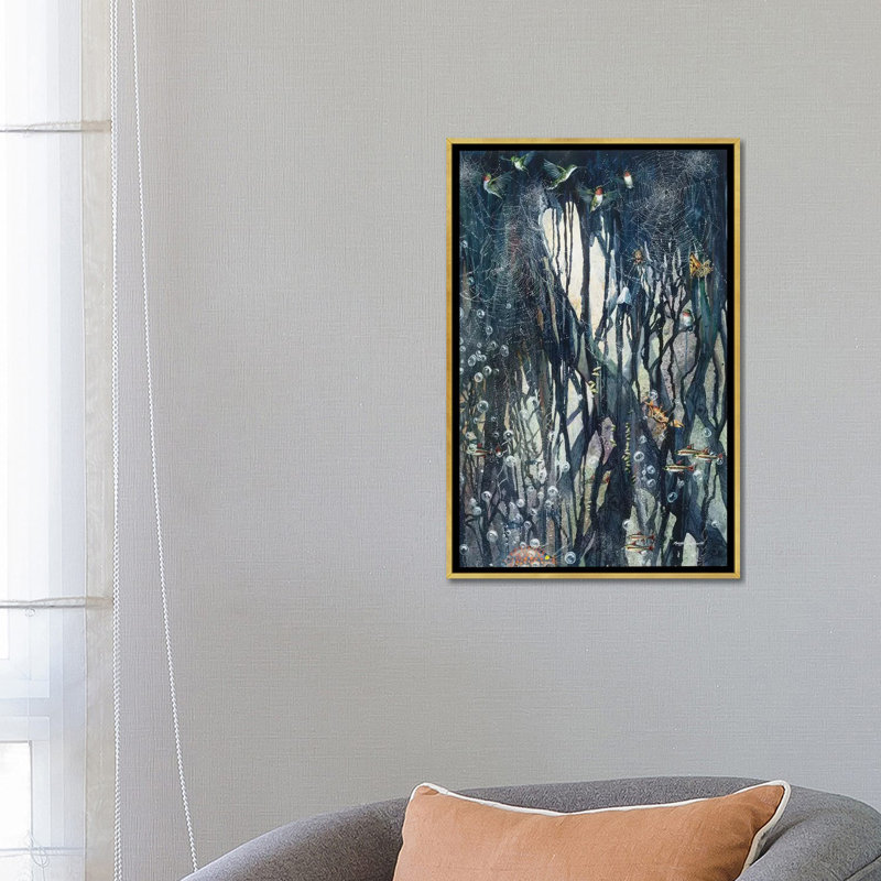 "Elemental" par Maggie Vandewalle-reproduction d’art, Toile encadrée d'or, H 60 po x l 40po x P 1,5 po, Pas de tapis