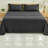 4 Piece King Size Sheet Set, 100% Rayon Derived from Bamboo Sheet Set, Cooling & Breathable, Luxury Silky Soft, Deep Pocket up to 16", Dark Gray-122872000-122872001