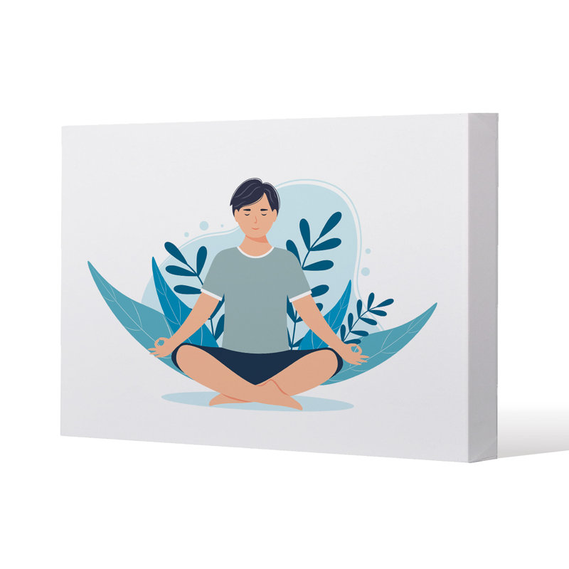 Meditation Illustration Canvas Print by Andrew Lee - Wrapped Canvas Print