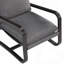 Chaise Sling revêtue de tissu gris anthracite avec structure en métal-192137004