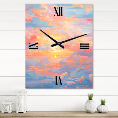 Horloge murale bleue