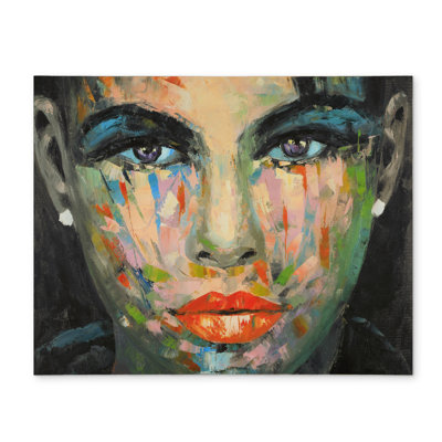 Abstract Portrait Blue Placemat - Figurative Beauty Home Decor