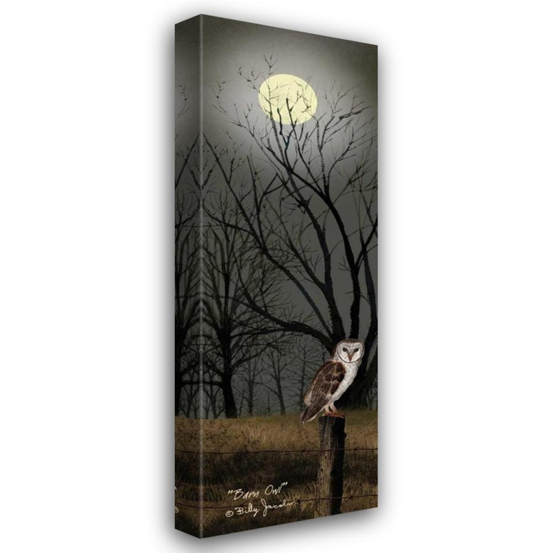 Art sur toile tendue par Millwood Pines Jacobs, Billy, Barn Owl, H 24 po x l 11 po