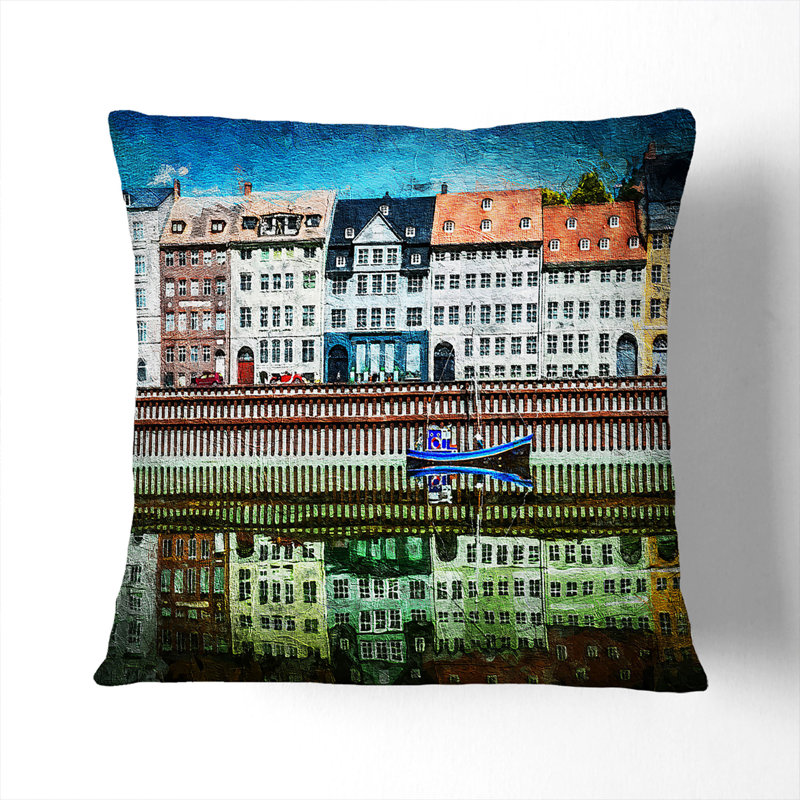 Square Cushion, Black, 55cm H x 55cm W x 20cm D