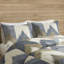 Édredon imprimé bleu marine - double / grand, coton avec bourre, 2 taies décoratives pour une aventure tranquille marine, coton, rembourrage, cachette accueillante-129125103-129125105