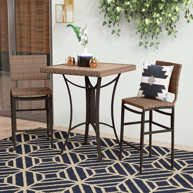 Katzer 3 Piece Bar Height Dining Set