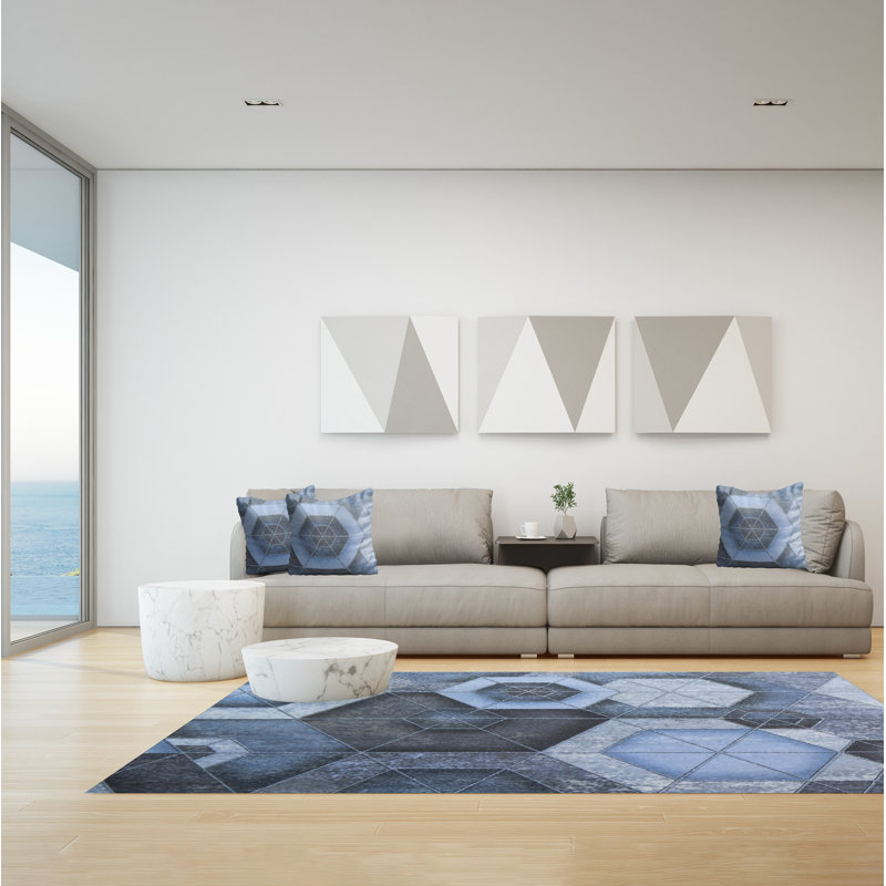 Fuensanta Geometric Area Rug, Rectangle 155 x 230cm
