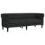 Ensemble de canapé en polyester noir, contreplaqué, grand bois durable-107064601