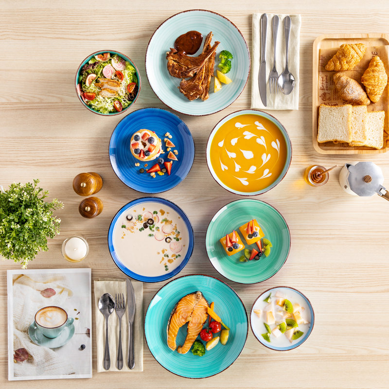 Dinnerware , Blue/Green