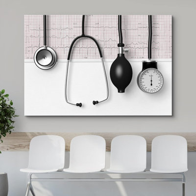 Medical Health " Doctor Stethoscope Blood Pressure Pump Medical Health " Print
