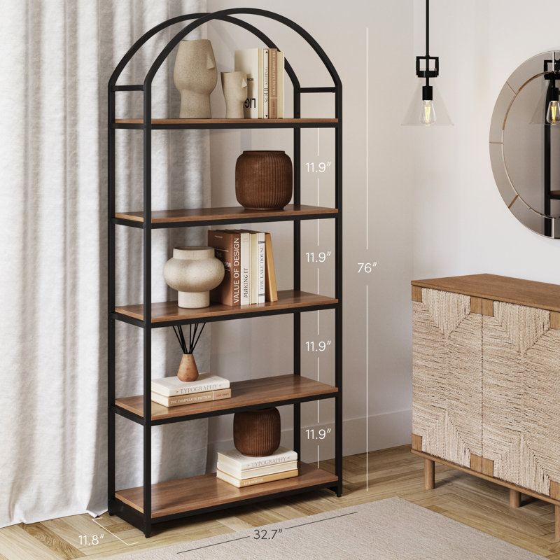 Etagere Bookcase, Oak/Black