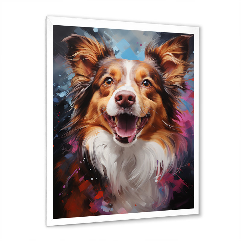 Papillon prance sur toile, Cadre simple blanc, H 44 po x l 34 po x P 1,5 po