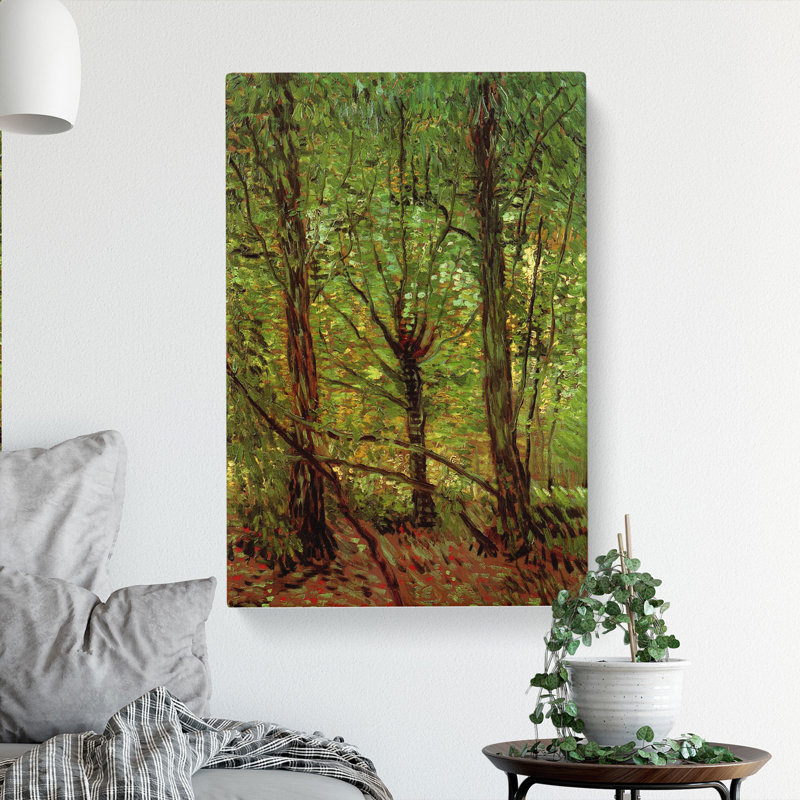 Trees and Undergrowth by Vincent Van Gogh - Wrapped Canvas Painting, 60cm H x 40cm W x 3cm D