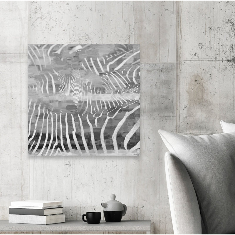 «Zebra», impression sur toile tendue, H 12 po x l 12 po x P 1,5 po