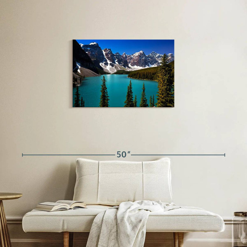 Alvord Moraine Lake Mountain Scene, 20" H x 30" W
