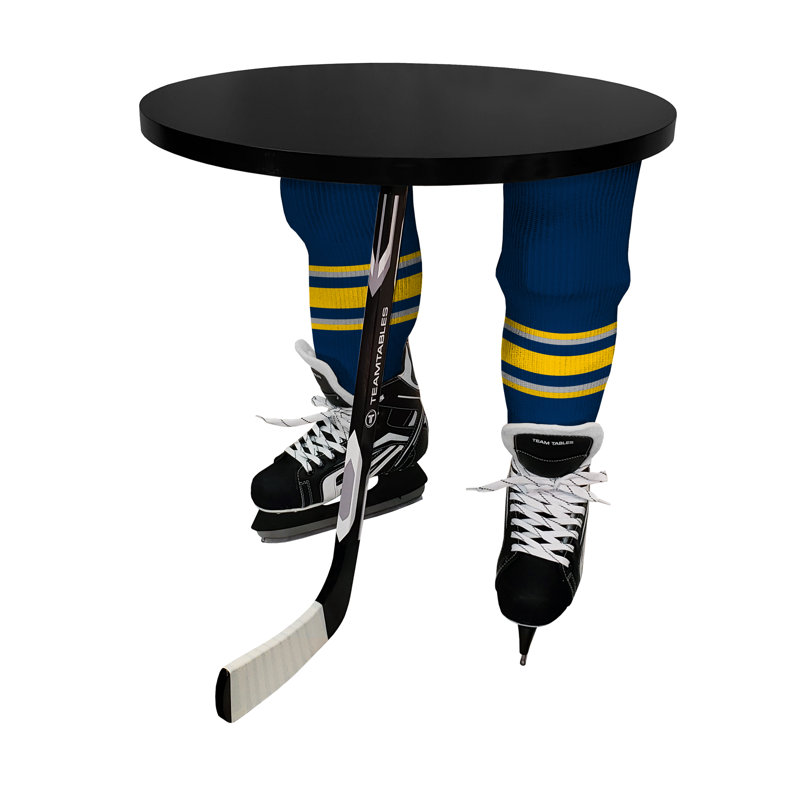 Table de bout à 3 pieds, Miel, Noir, Sabres de Buffalo