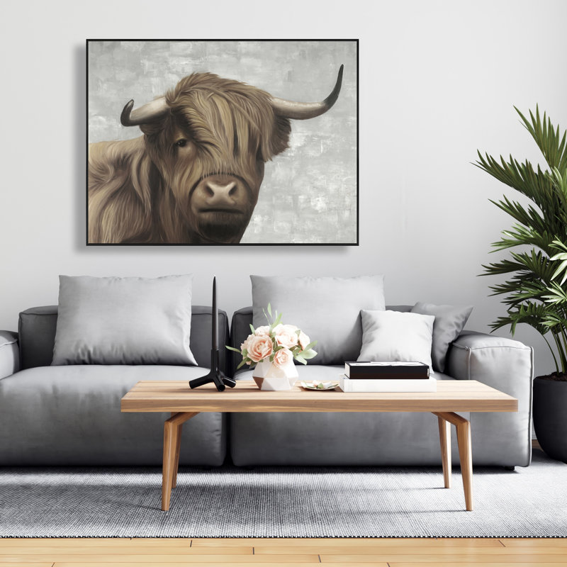 Art sur toile encadrée "Desatured Highland"