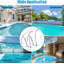 Barrières de piscine - Acier inoxydable 304 durable, couvercle antidérapant à poignée bleue, large base stable, facile à installer, large éventail d'utilisations